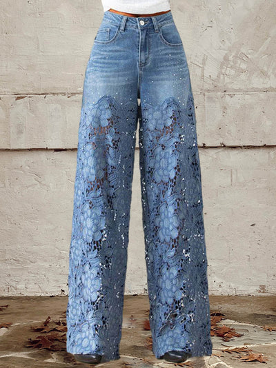 Noor™ | Vintage-Inspired Lace Jeans