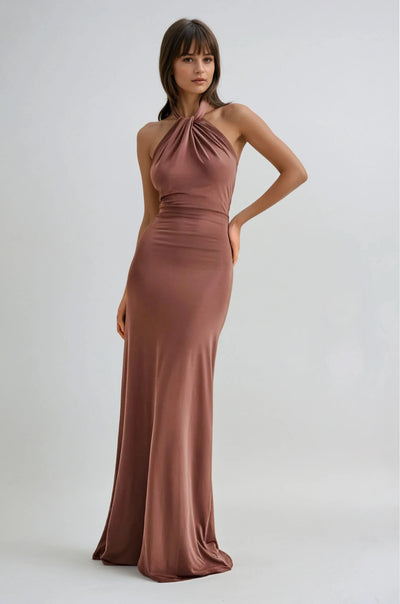 Lilia™ | Halter Neck Maxi Dress