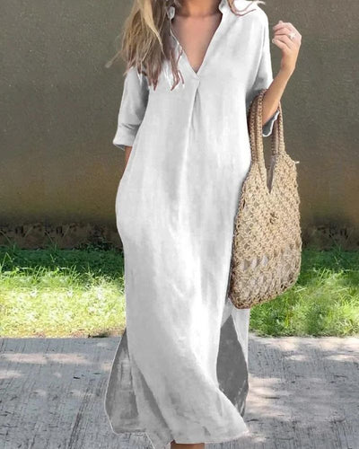 Lina™ | Pocketed Linen Dress