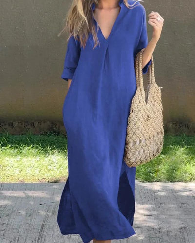 Lina™ | Pocketed Linen Dress