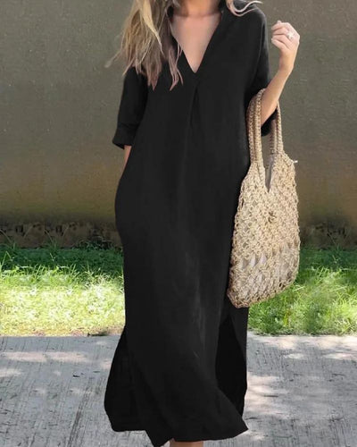 Lina™ | Pocketed Linen Dress