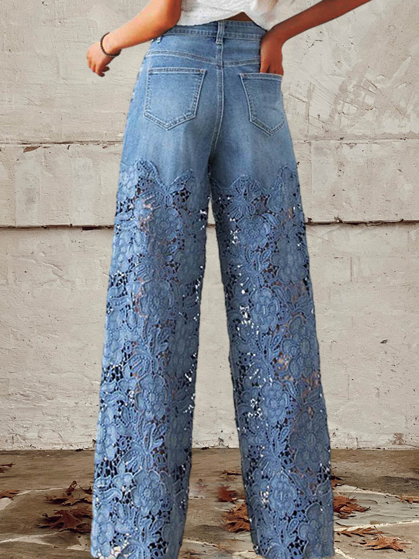 Noor™ | Vintage-Inspired Lace Jeans