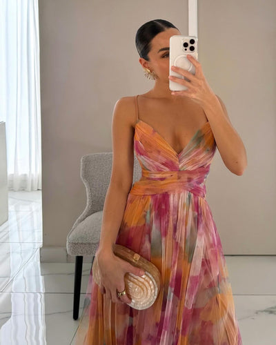 Isabella™ | Enchanting Floral Print Maxi Dress