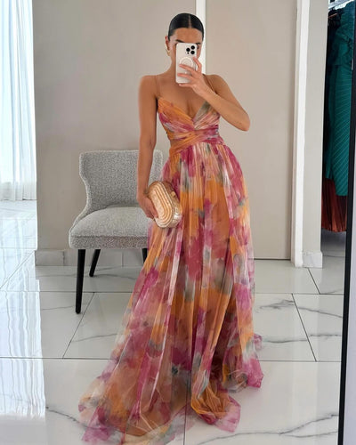 Isabella™ | Enchanting Floral Print Maxi Dress