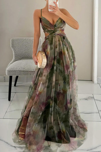Isabella™ | Enchanting Floral Print Maxi Dress