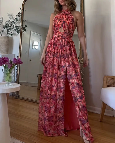 Lunara™ | Floral Backless Maxi Dress