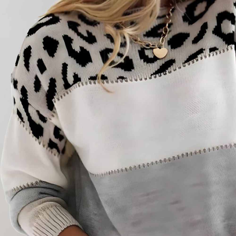 Cheyenne™ |  Casual Sweater with Leopard Design