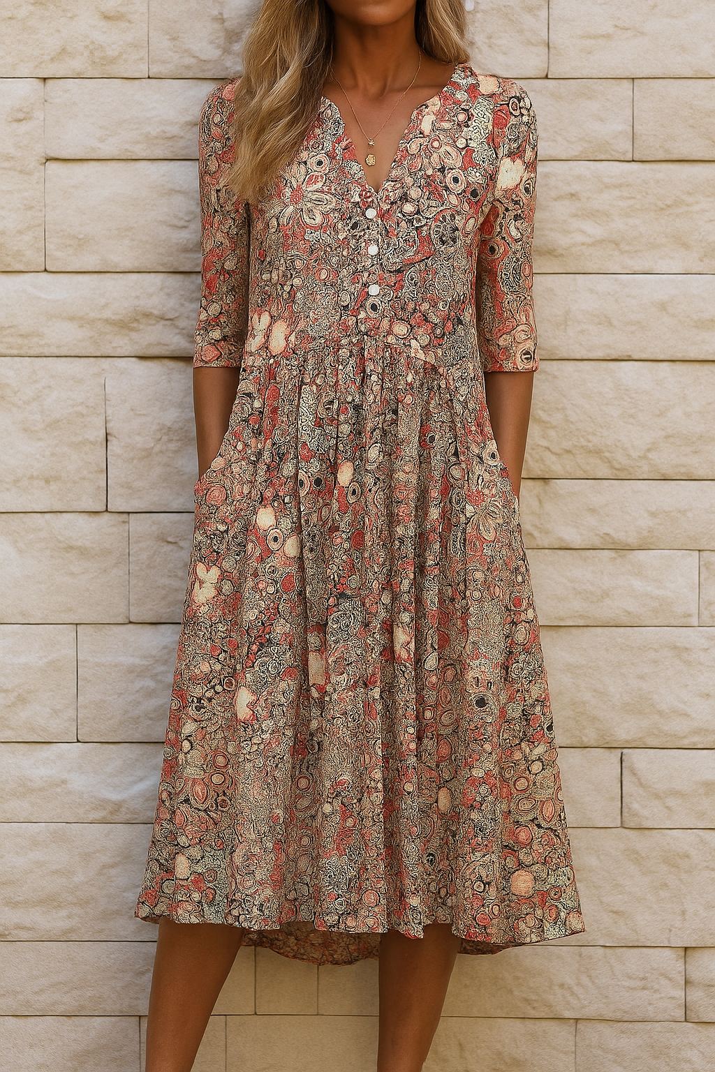 Sylvie™ | Timeless Elegant V-Neck Dress