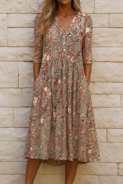 Sylvie™ | Timeless Elegant V-Neck Dress