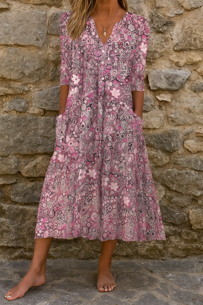 Sylvie™ | Timeless Elegant V-Neck Dress