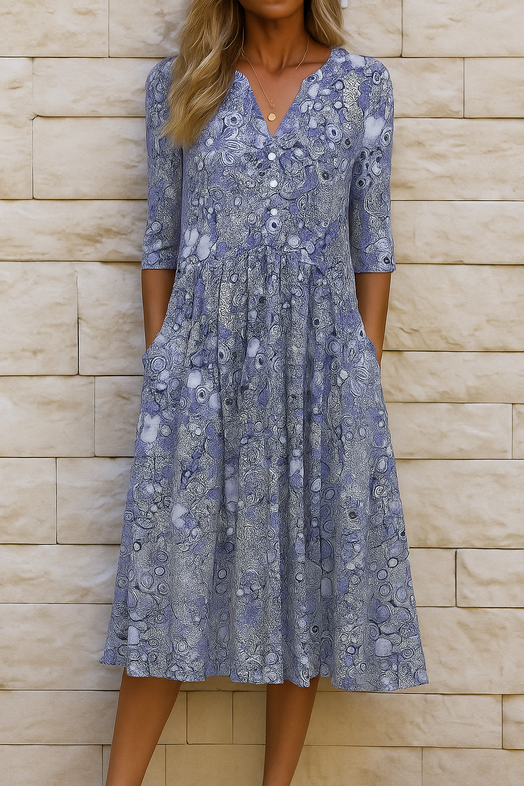 Sylvie™ | Timeless Elegant V-Neck Dress