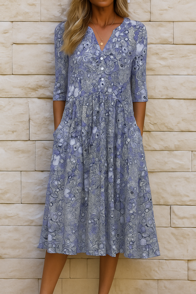 Sylvie™ | Timeless Elegant V-Neck Dress