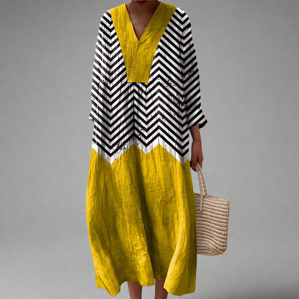 Selena™ | Elegant Geometric Dress