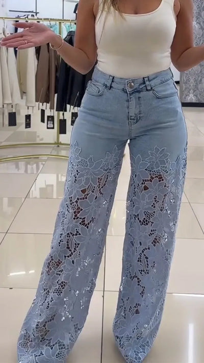 Noor™ | Vintage-Inspired Lace Jeans