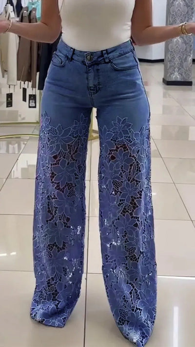 Noor™ | Vintage-Inspired Lace Jeans