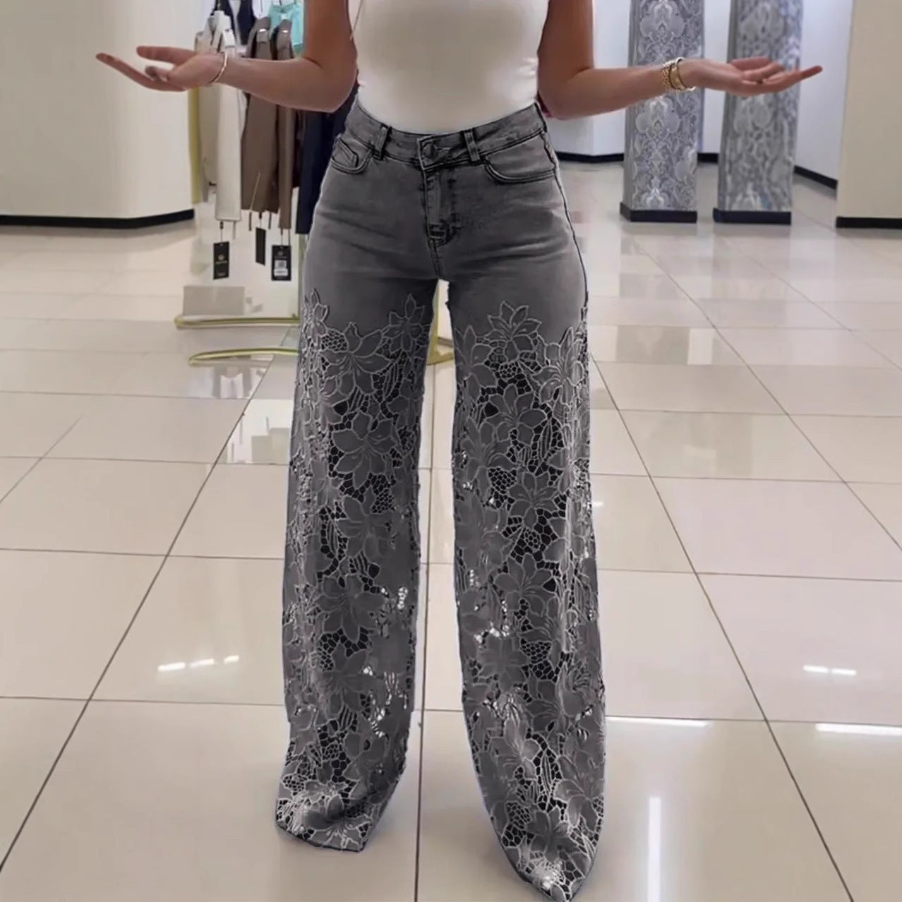 Noor™ | Vintage-Inspired Lace Jeans