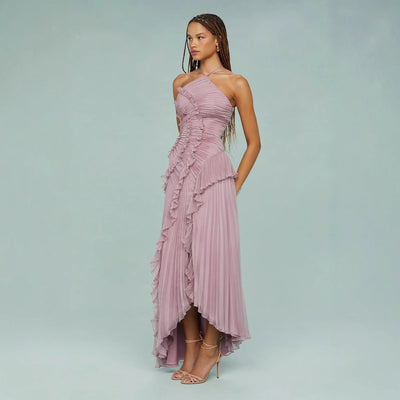 Nayla™ | Elegant Lilac Midi Dress