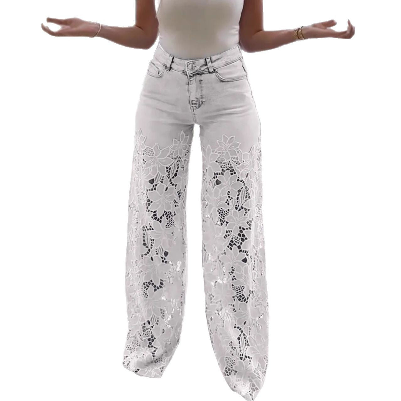 Noor™ | Vintage-Inspired Lace Jeans