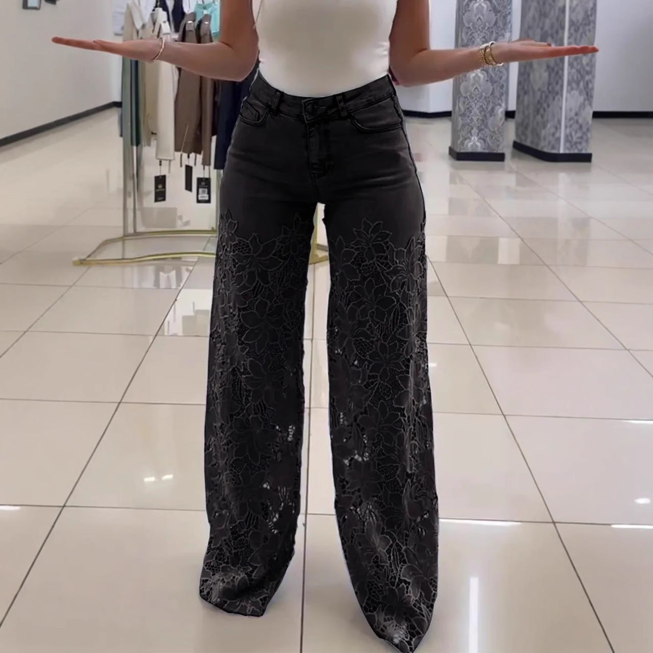 Noor™ | Vintage-Inspired Lace Jeans