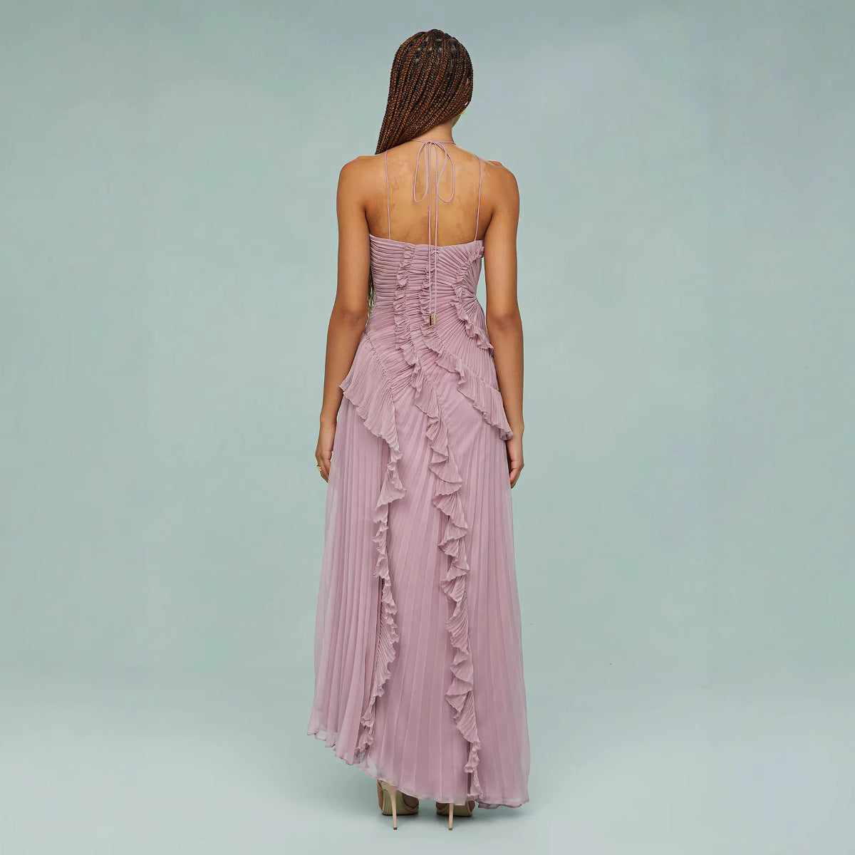 Nayla™ | Elegant Lilac Midi Dress