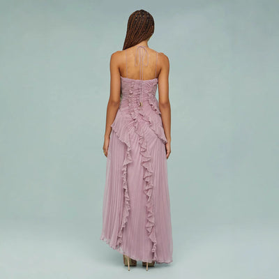 Nayla™ | Elegant Lilac Midi Dress