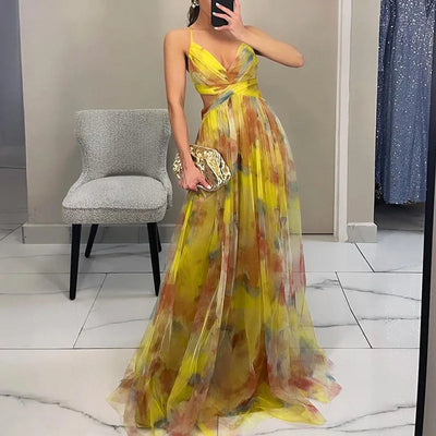 Isabella™ | Enchanting Floral Print Maxi Dress