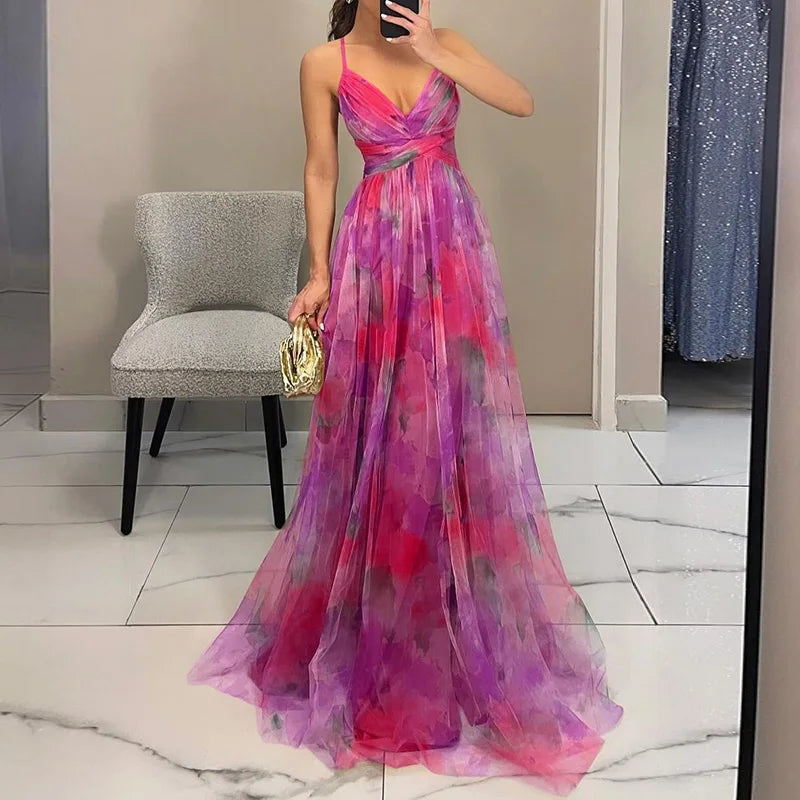 Isabella™ | Enchanting Floral Print Maxi Dress