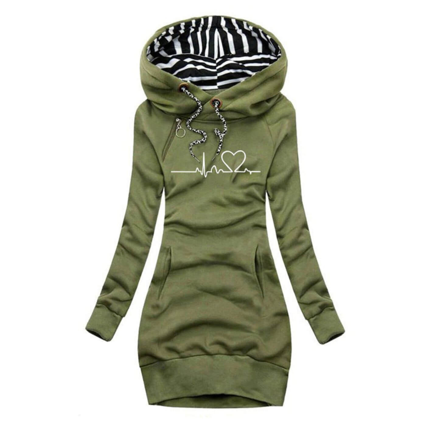 Salida™ | Hoodie Dress with Heartbeat Print