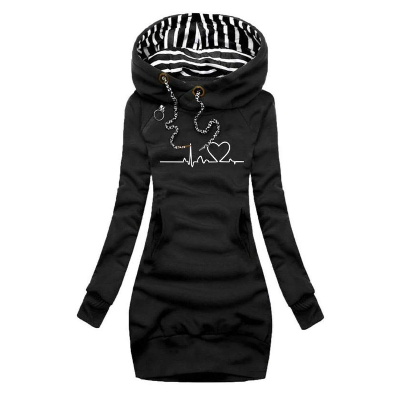 Salida™ | Hoodie Dress with Heartbeat Print