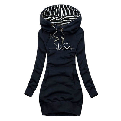 Salida™ | Hoodie Dress with Heartbeat Print