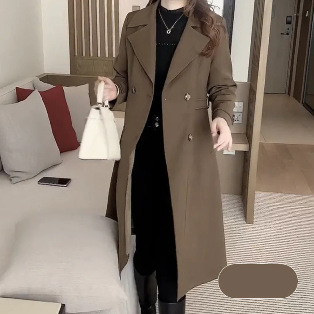 Alina™ | Elegant Lined Trench Coat