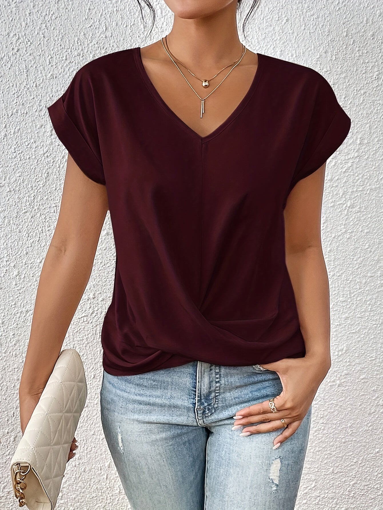 Arlena™ | Casual Sweetheart Neckline Tee (Buy 1, Get 1 Free)