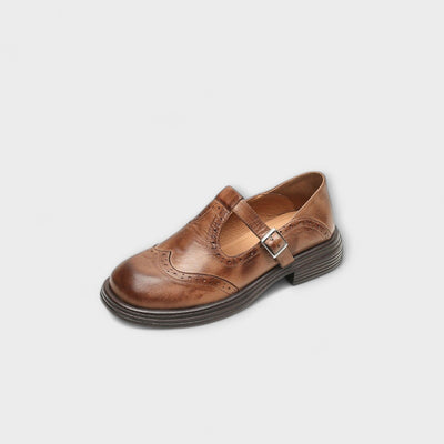 Clarisse™ | Elegant Leather Mary Janes