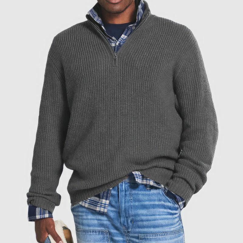 Finn™ | Knitted Men's Sweater with Zipper