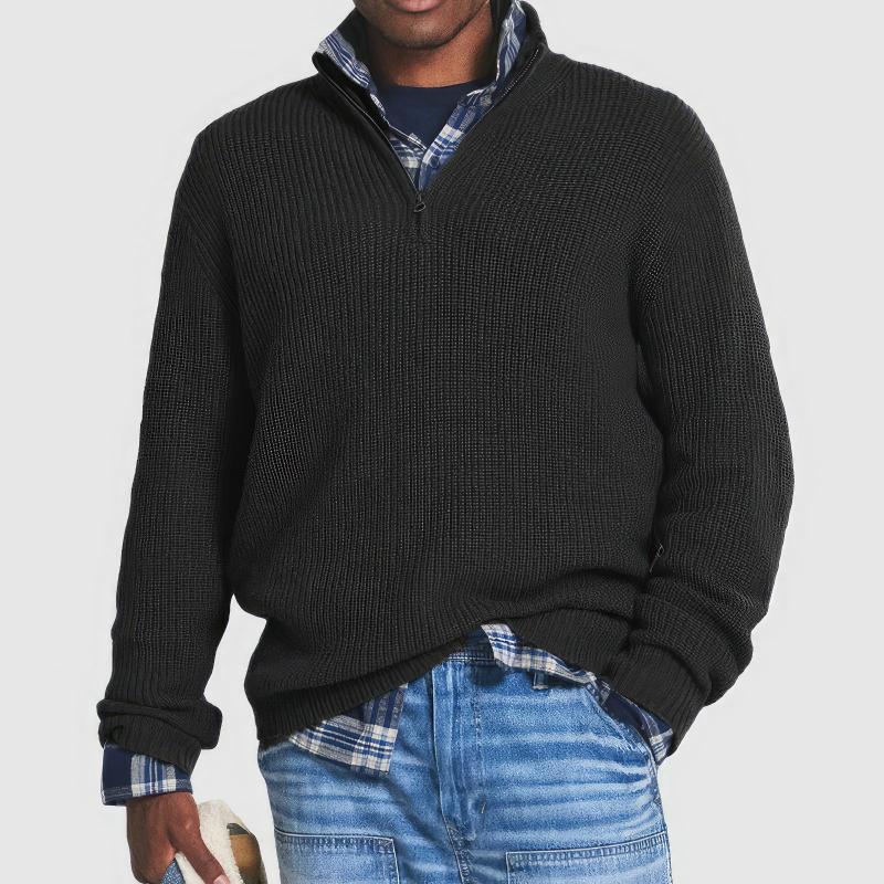 Finn™ | Knitted Men's Sweater with Zipper