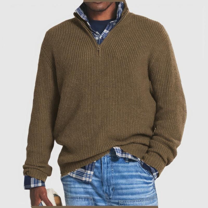 Finn™ | Knitted Men's Sweater with Zipper