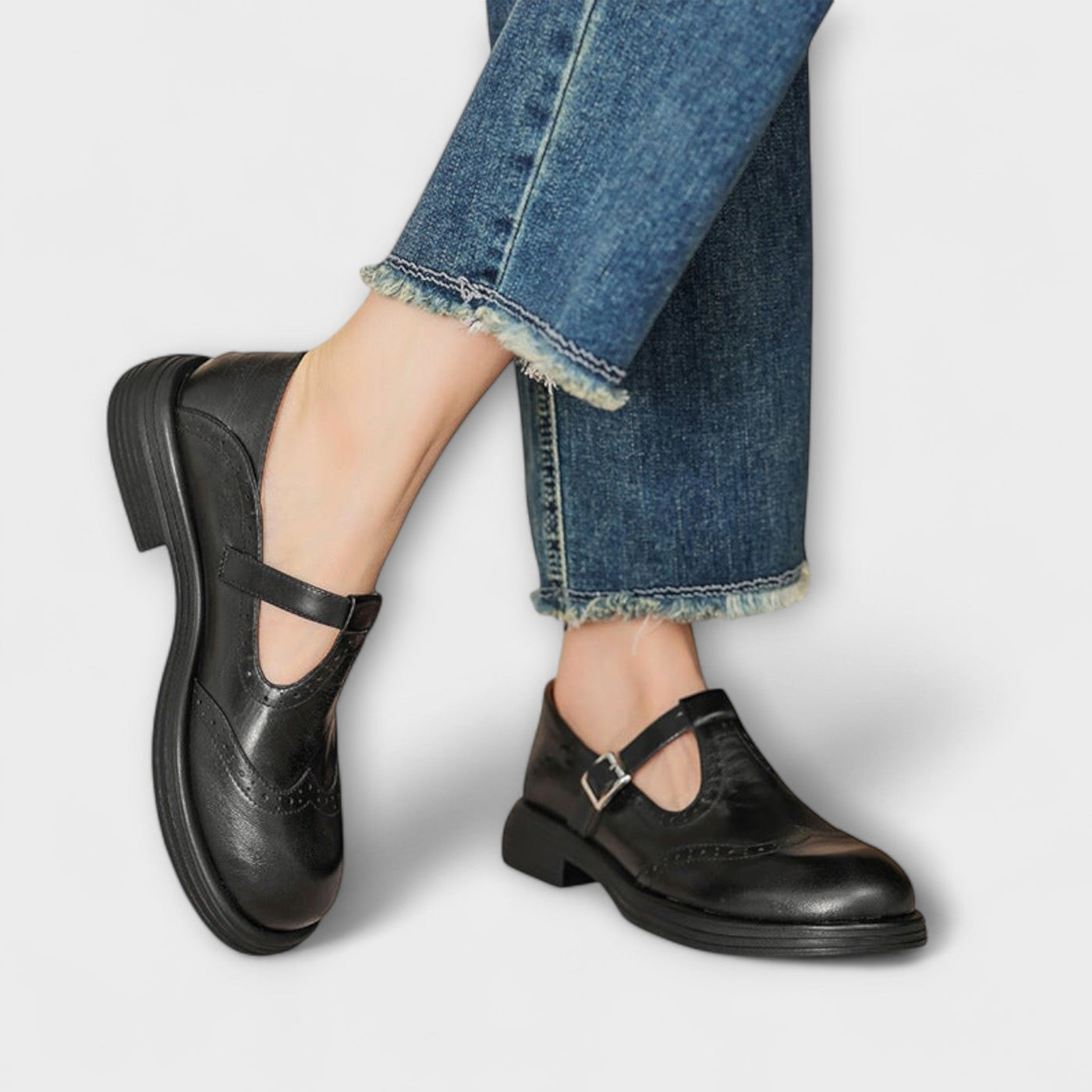 Clarisse™ | Elegant Leather Mary Janes