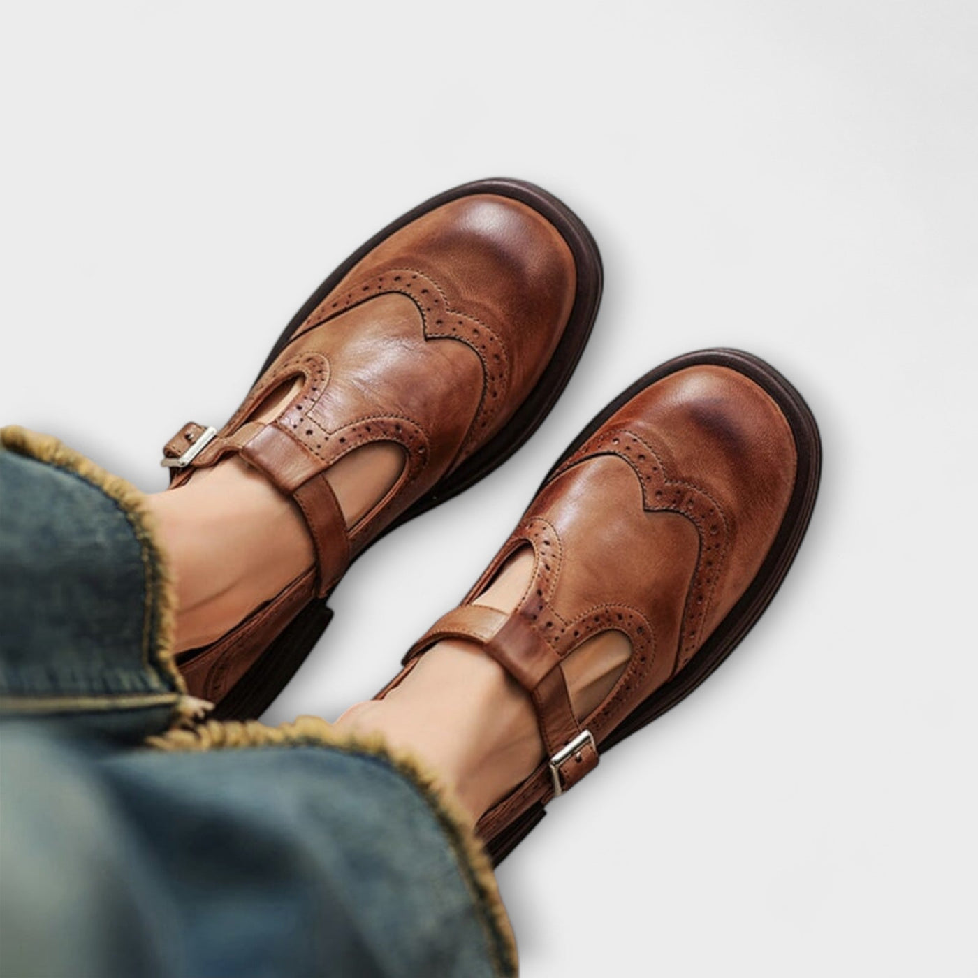 Clarisse™ | Elegant Leather Mary Janes