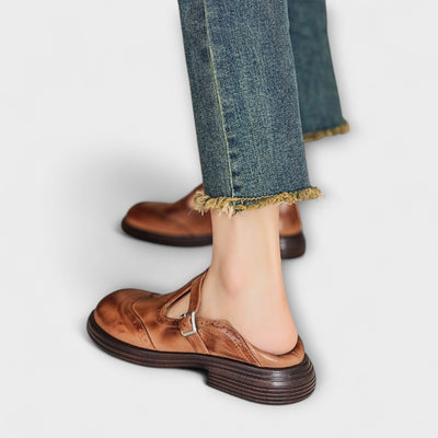 Clarisse™ | Elegant Leather Mary Janes