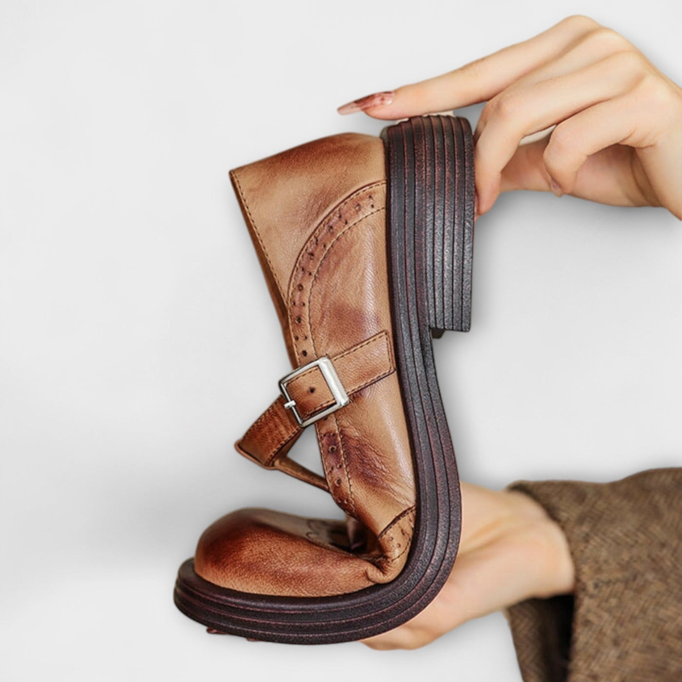 Clarisse™ | Elegant Leather Mary Janes