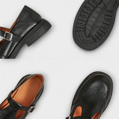 Clarisse™ | Elegant Leather Mary Janes