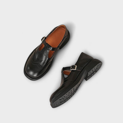Clarisse™ | Elegant Leather Mary Janes