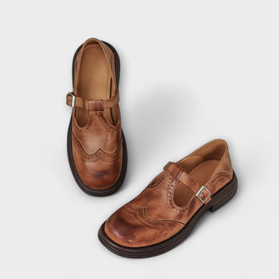 Clarisse™ | Elegant Leather Mary Janes