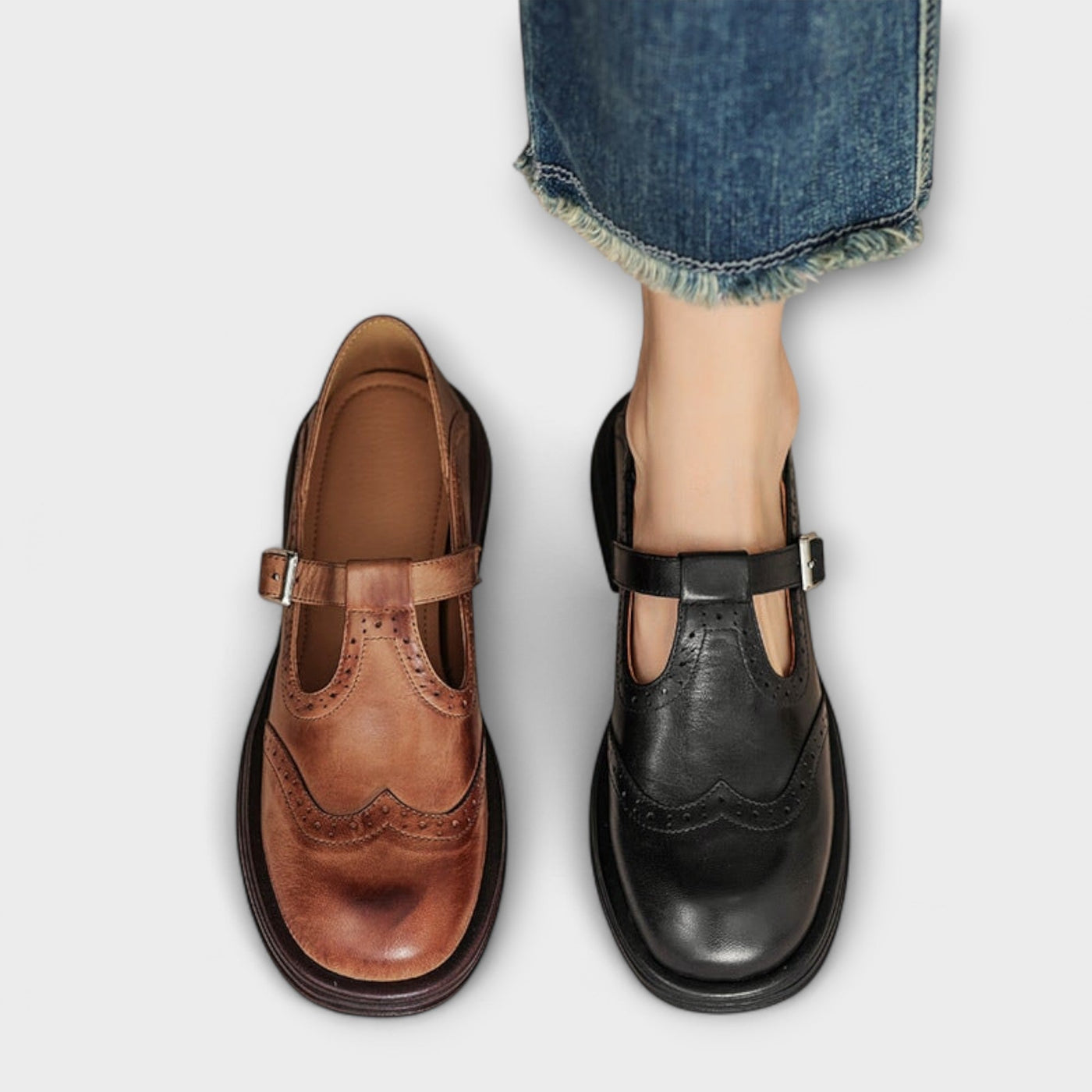 Clarisse™ | Elegant Leather Mary Janes